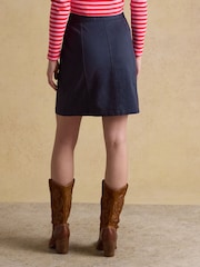 Joules Loxley Navy Button Through Short Chino Skirt - Image 2 of 6