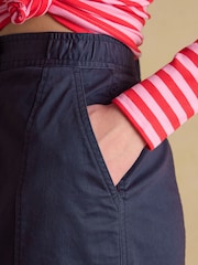Joules Loxley Navy Button Through Short Chino Skirt - Image 4 of 6