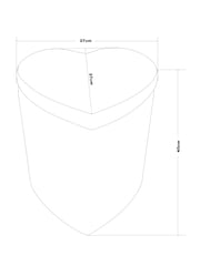 Soft Velvet Fuschia Pink Valentine Storage Stool - Image 4 of 8