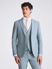 MOSS Blue Slim Fit Blue Marl Suit Jacket - Image 1 of 5