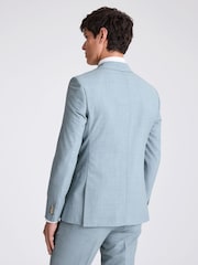 MOSS Blue Slim Fit Blue Marl Suit Jacket - Image 2 of 5