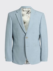 MOSS Blue Slim Fit Blue Marl Suit Jacket - Image 5 of 5