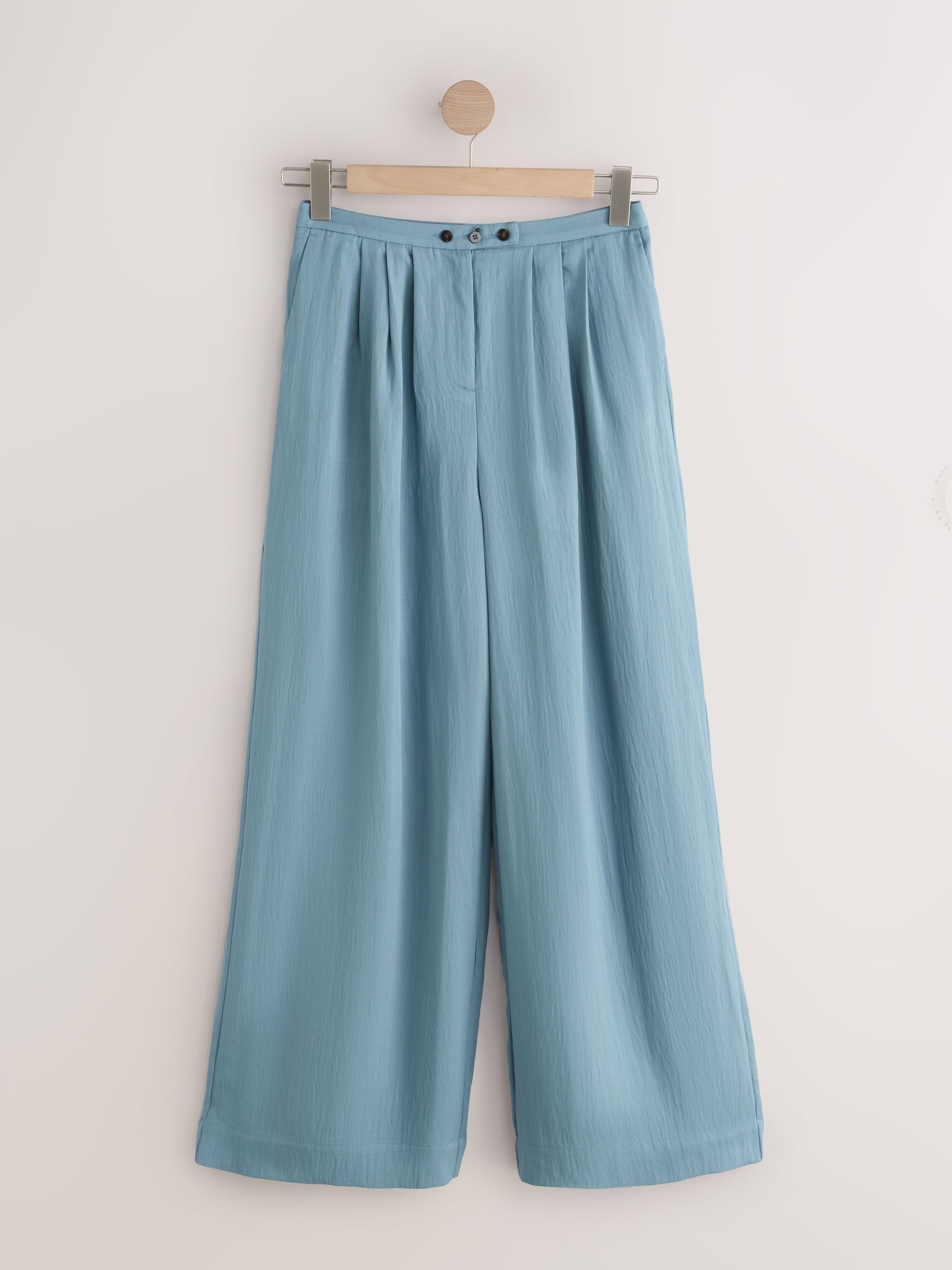 Buy Light Blue Superwide Pleated Trousers from Next USA