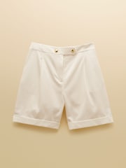 Joules Bay White Smart Tailored Shorts - Image 6 of 6