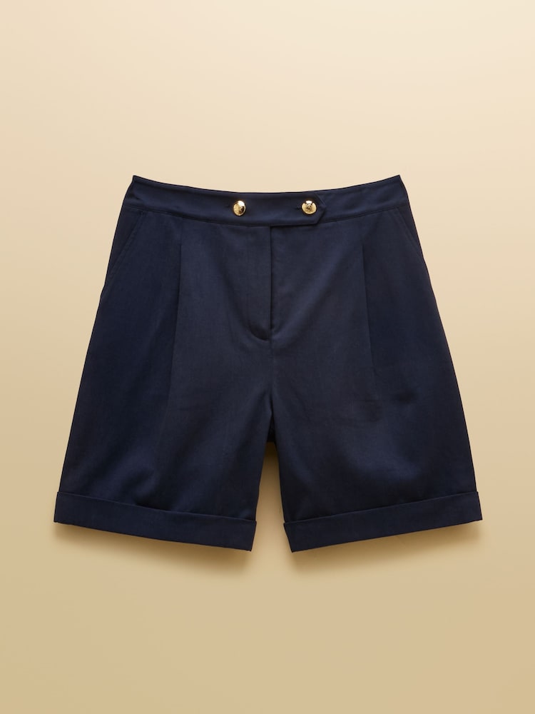 Joules Bay Navy Smart Tailored Shorts - Image 7 of 7 Joules Bay Navy Smart Tailored Shorts - Image 7 of 7