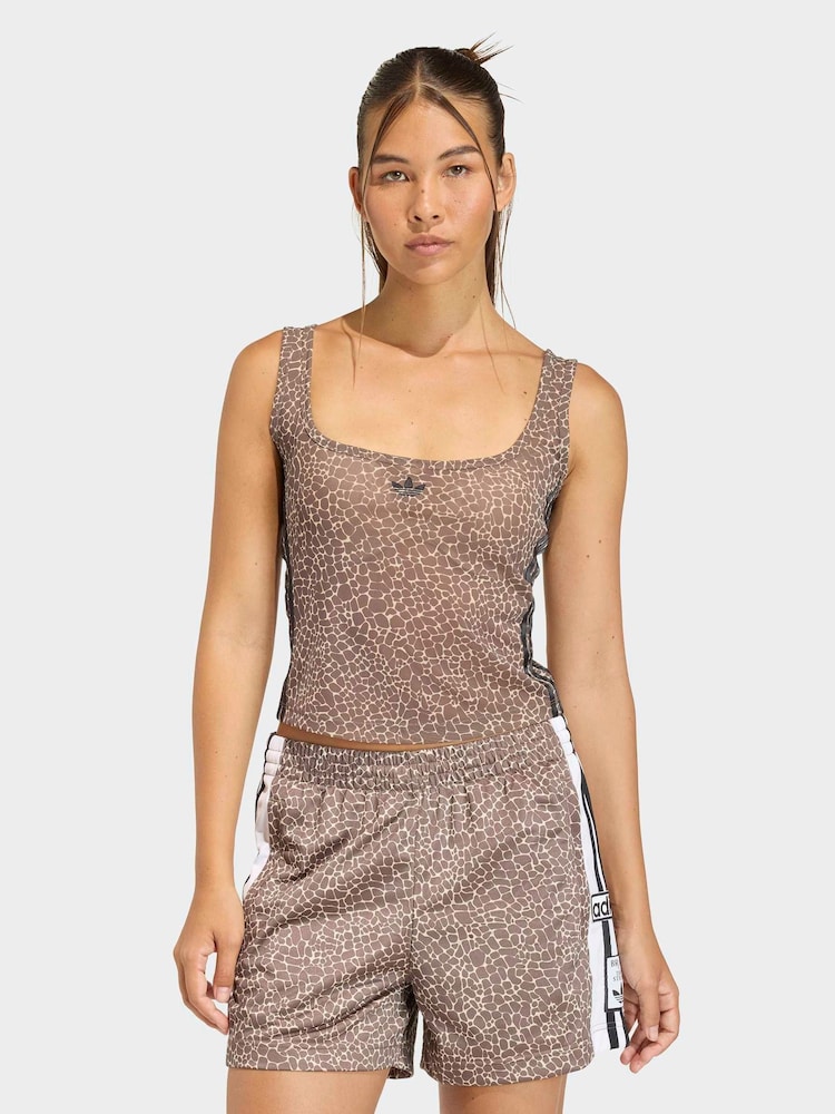 adidas Originals Brown Aop Tank Top - Image 1 of 6