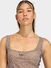adidas Originals Brown Aop Tank Top - Image 4 of 6