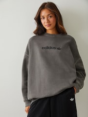 შავი - adidas Originals Essential Linear Sweatshirt - სურათი 1 6-დან
