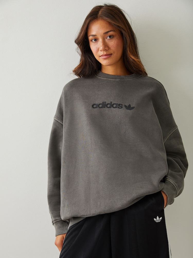 შავი - adidas Originals Essential Linear Sweatshirt - სურათი 1 6-დან