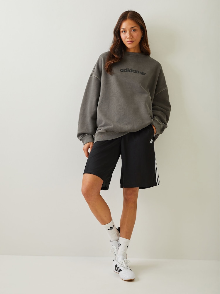 შავი - adidas Originals Essential Linear Sweatshirt - სურათი 2 6-დან