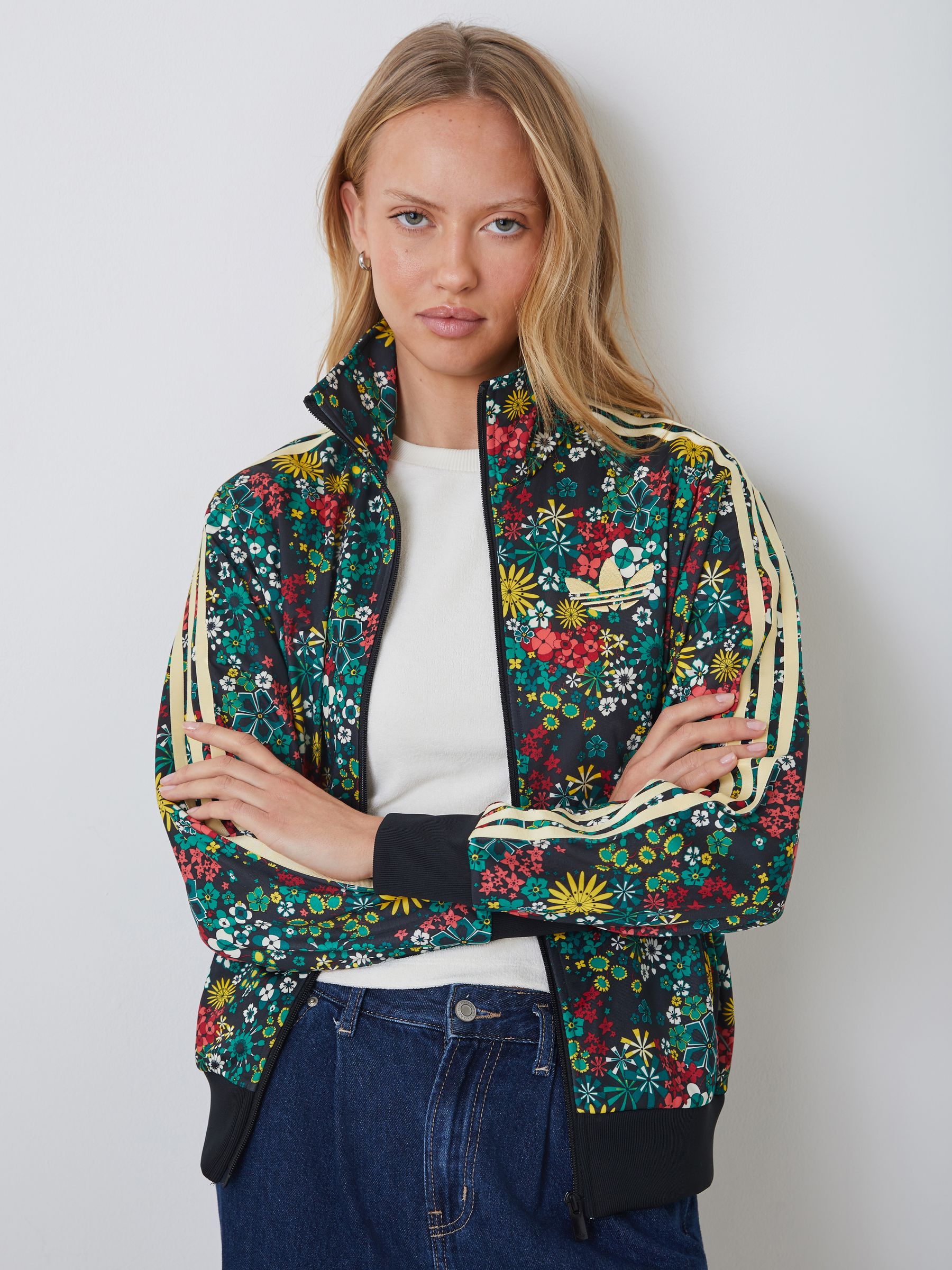 Buy adidas Originals Black X Liberty London Firebird Tracktop from