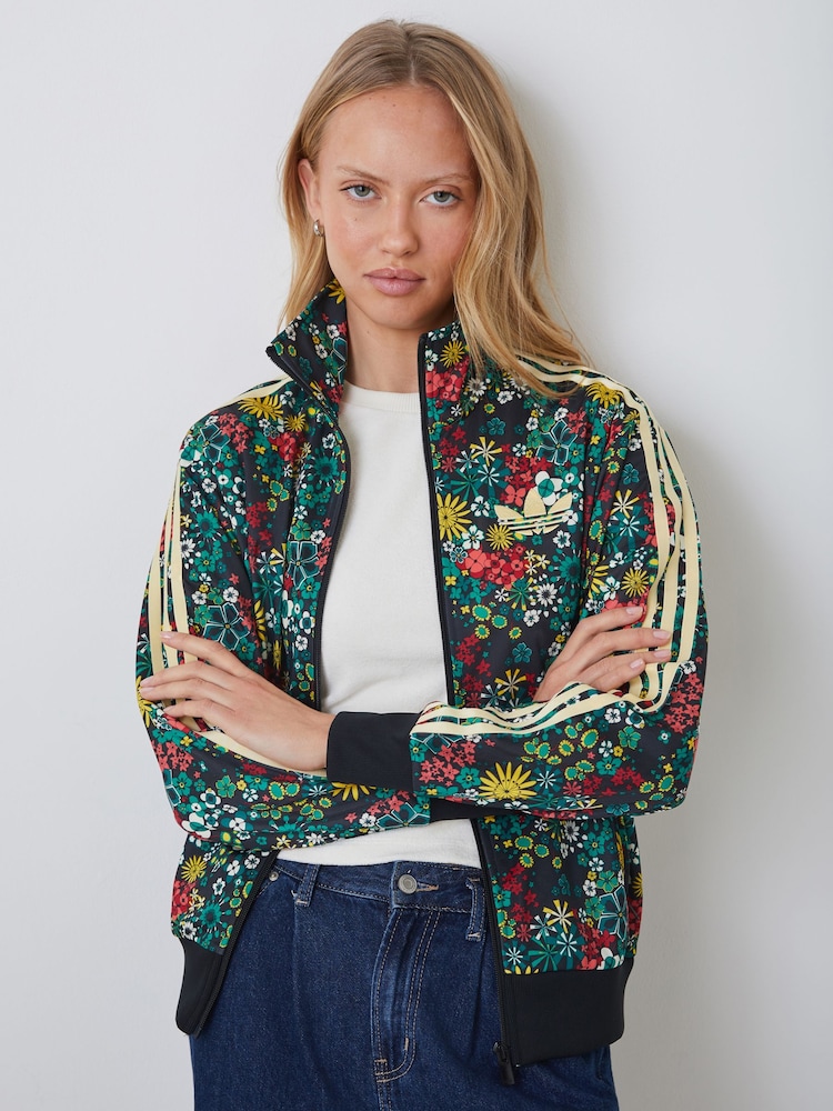 adidas Originals Black X Liberty London Firebird Tracktop - Image 1 of 5
