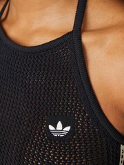 adidas Originals Black Crochet Knit Top - Image 4 of 5
