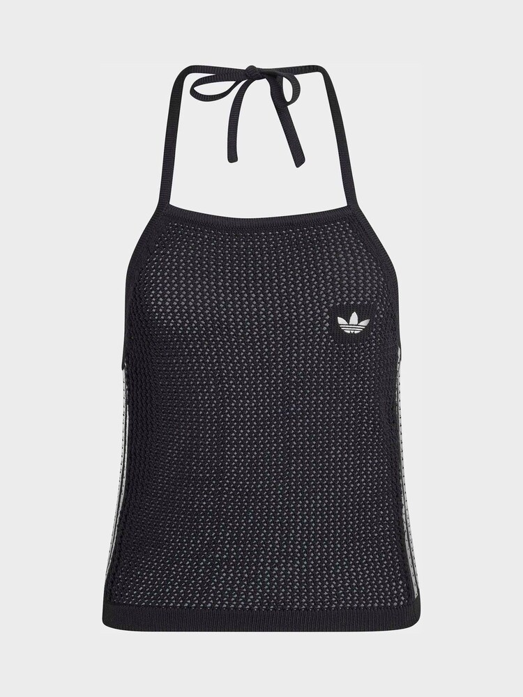 adidas Originals Black Crochet Knit Top - Image 5 of 5
