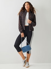adidas Brown Workout Essentials Leopard Woven Jacket - Image 2 of 4