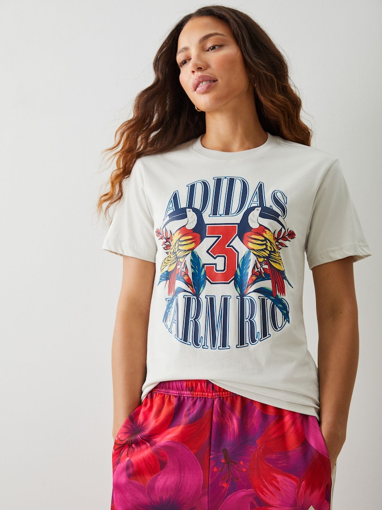 adidas White X Farm Rio Graphic T-Shirt - Image 1 of 4