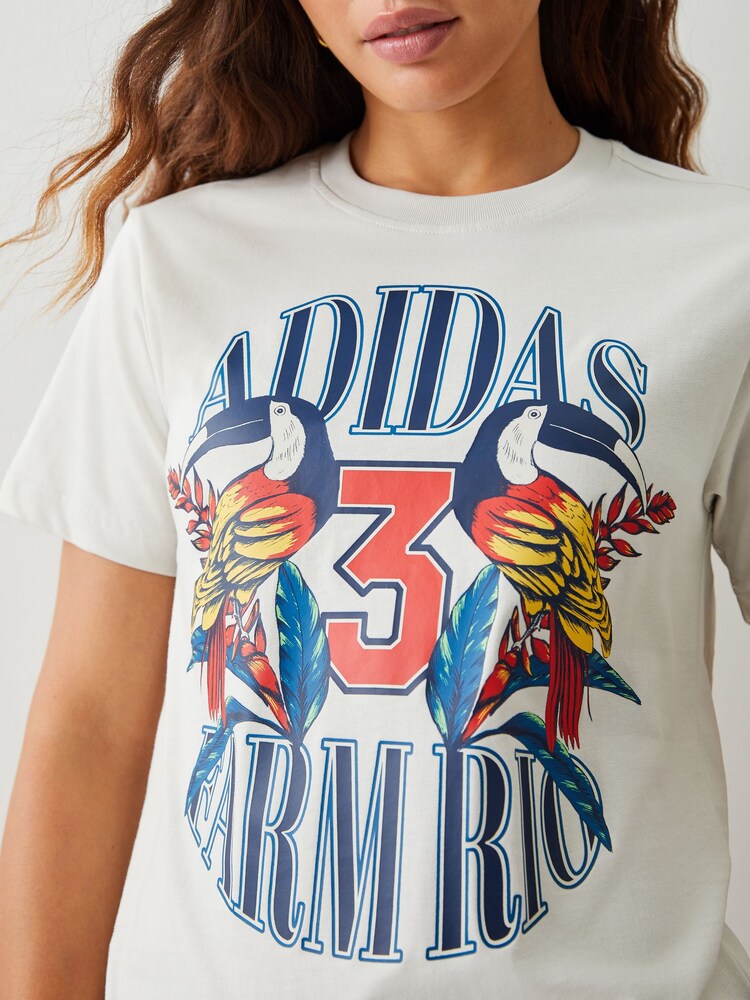 adidas White X Farm Rio Graphic T-Shirt - Image 4 of 4