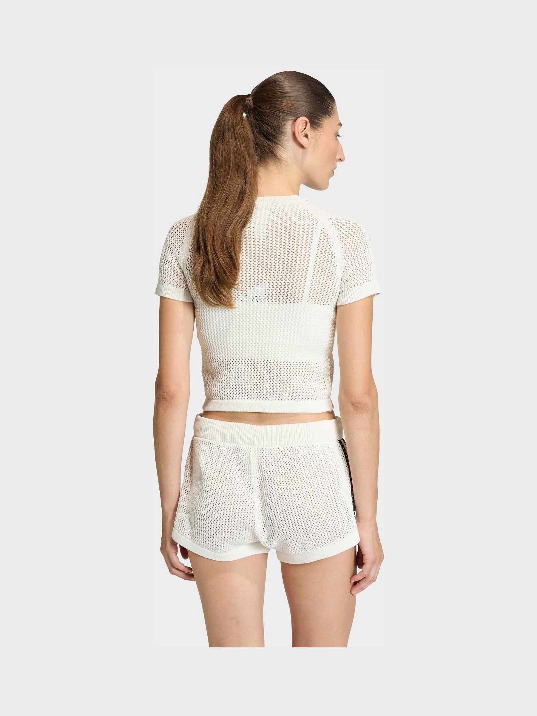 Buy adidas Originals White Crochet Knit T-Shirt from Next USA