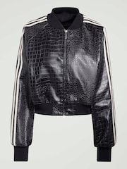 أسود - سترة فضفاضة من جلد ثعبان صناعي من adidas Originals - Image 12 of 12