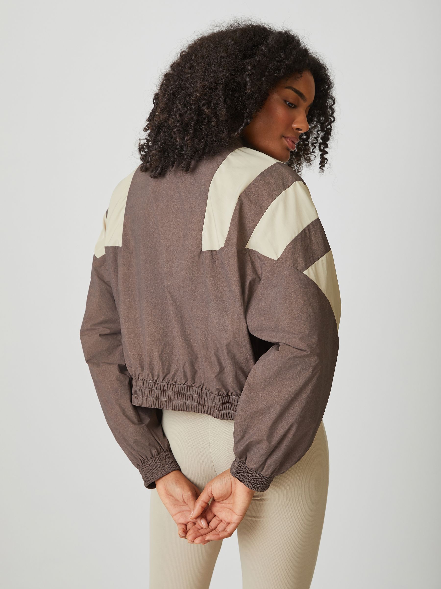 Buy adidas Originals Brown Blocked Washed Zip Track Top from Next USA