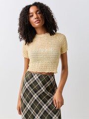 adidas Originals Orange Smocked T-Shirt - Image 1 of 4