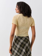 adidas Originals Orange Smocked T-Shirt - Image 3 of 4