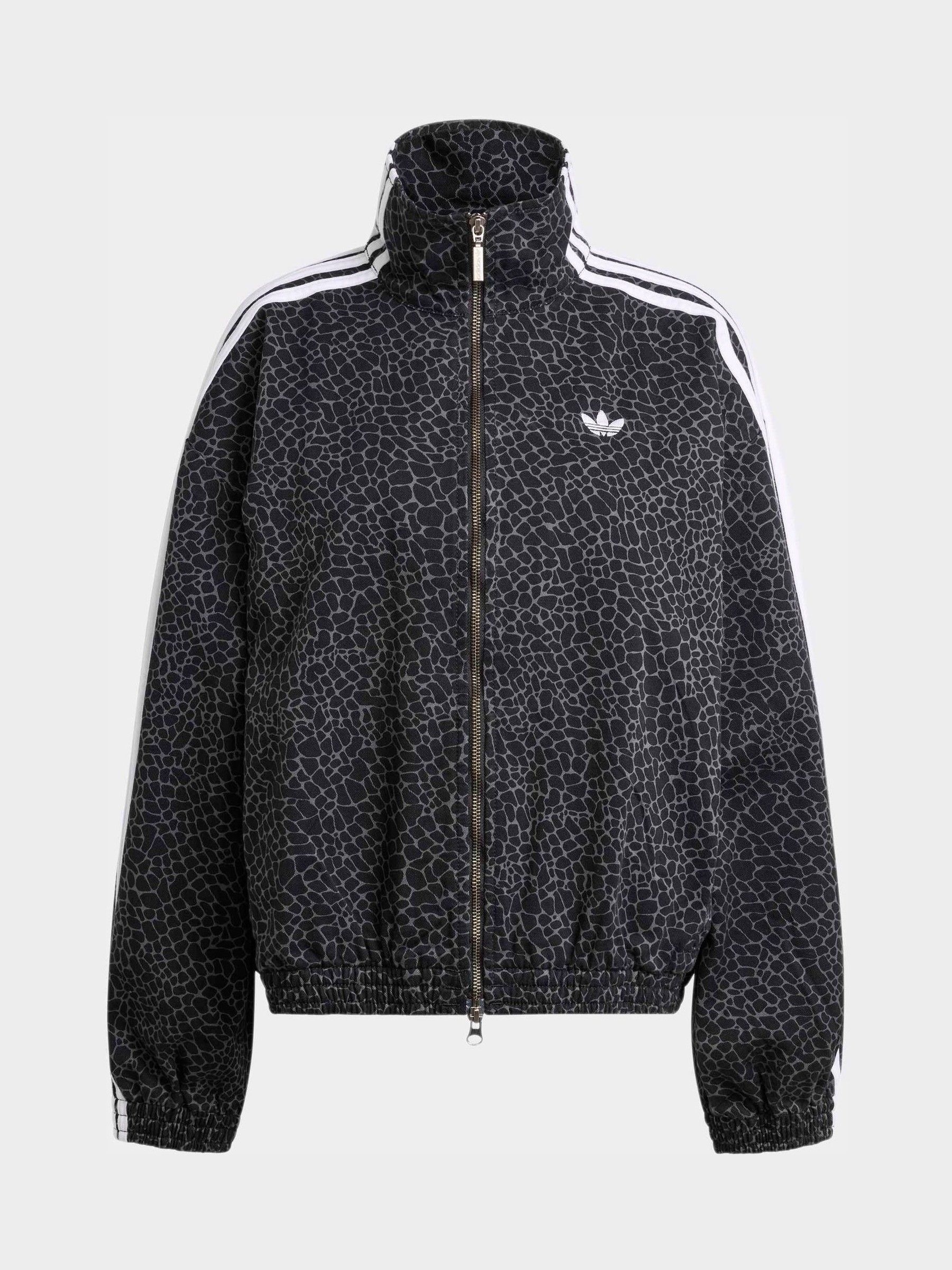 Buy adidas originals Black Firebird Oversized Aop Denim Jacket