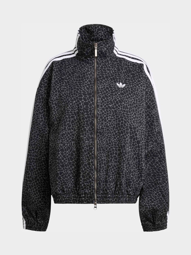 Svart - adidas originals Firebird Oversized Aop Denim Jacket - Bilde 10 av 10