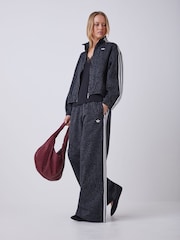 Svart - adidas originals Firebird Oversized Aop Denim Jacket - Bilde 3 av 10