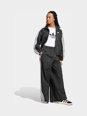 Svart - adidas originals Firebird Oversized Aop Denim Jacket - Bilde 4 av 10