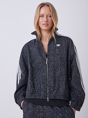 Svart - adidas originals Firebird Oversized Aop Denim Jacket - Bilde 6 av 10