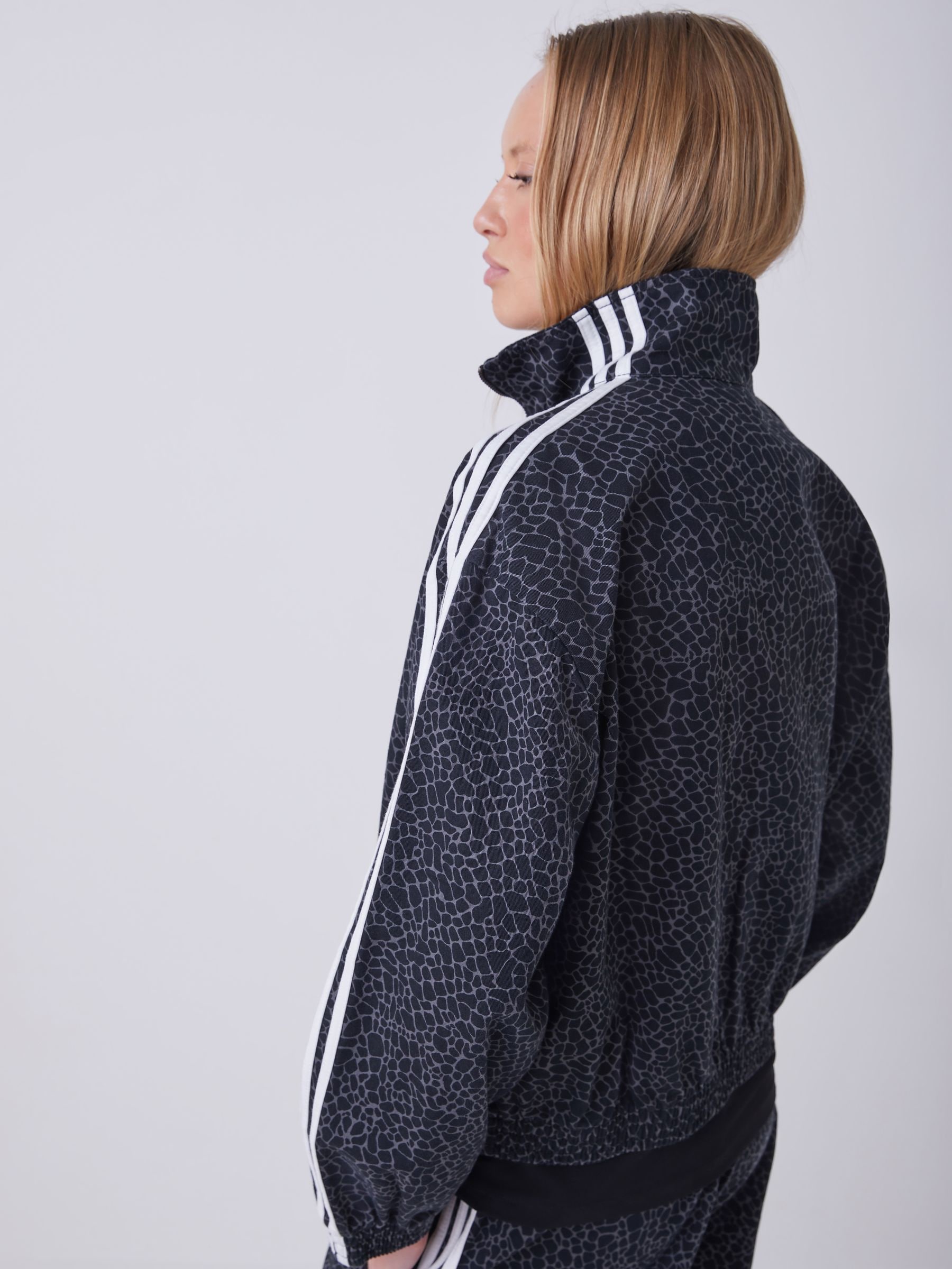 Buy adidas originals Black Firebird Oversized Aop Denim Jacket