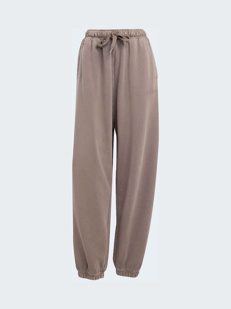 adidas Originals Brown Essentials Linear Boyfriend Washed Joggers - Image 6 of 6