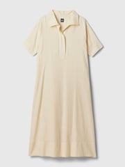 Gap Cream Linen-Cotton Short Sleeve Maxi Dress - Image 5 of 5