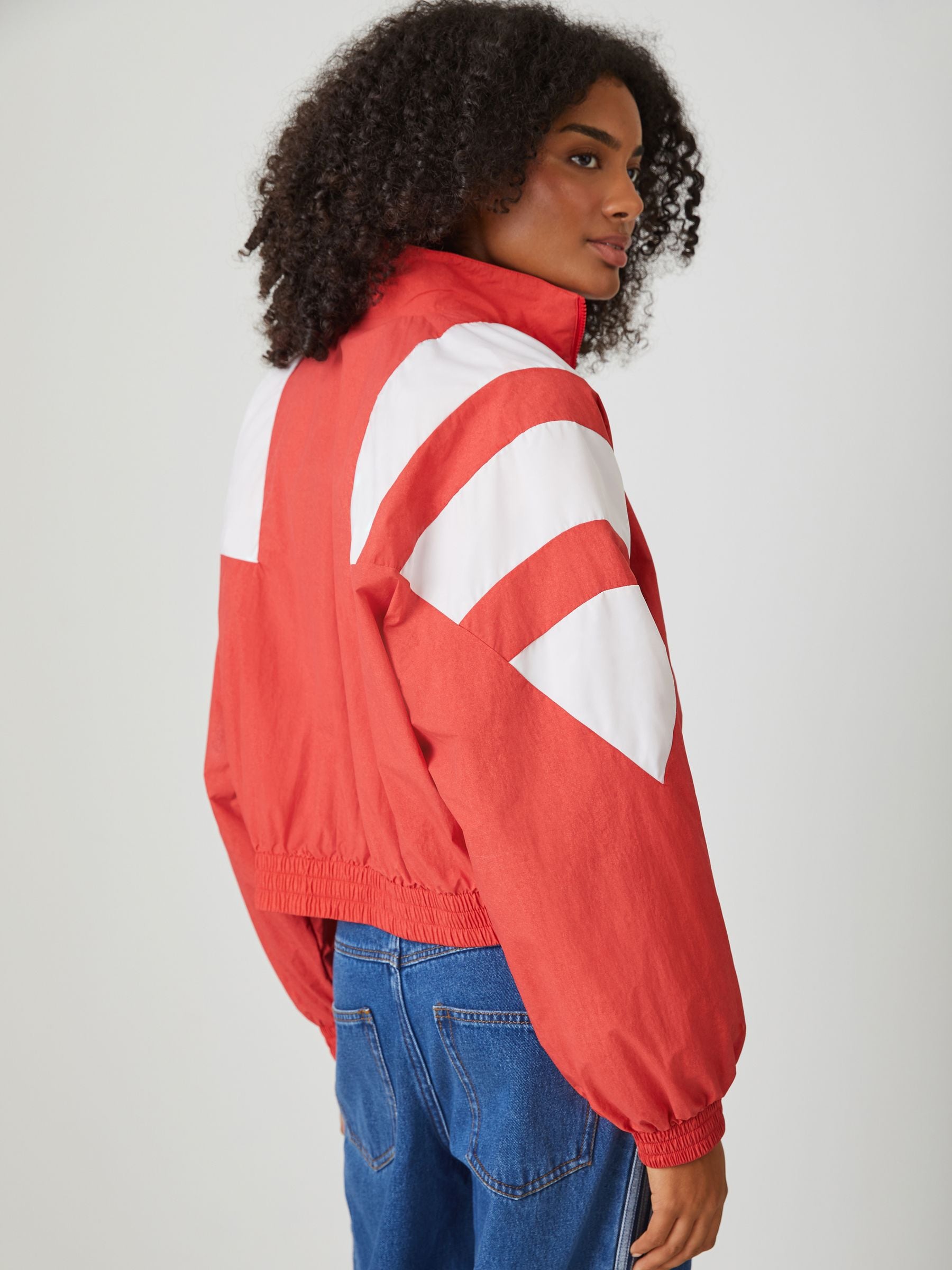 アディダス　トラックジャケット　レッド　レディースM Buy adidas Originals Red Blocked Washed Zip Track Top from Next Canada