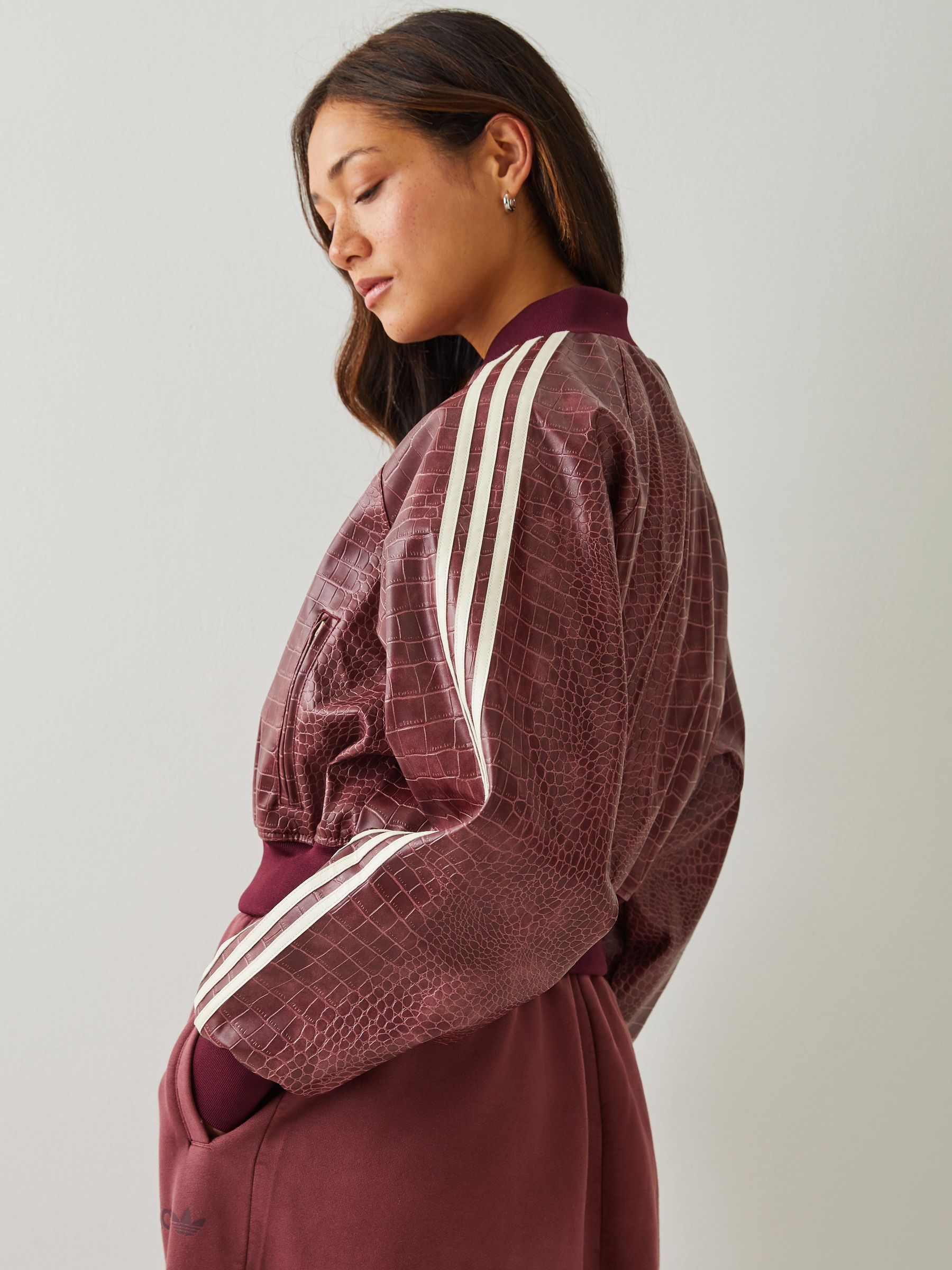 Comprar Vermelho - Jaqueta adidas Originals Snake de couro