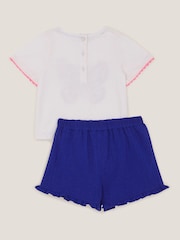 Monsoon Natural Baby Jersey Butterfly T-Shirt & Shorts Set - Image 3 of 4