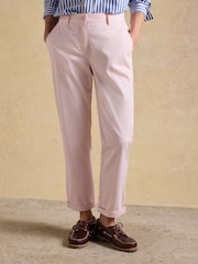 Joules Pink Slim Fit Chino Trousers with Elasticated Waist - Image 1 of 8