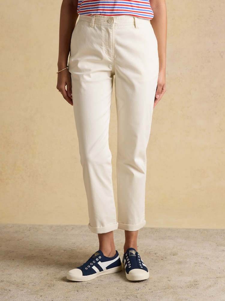 Joules Cream Straight Leg Chino Trouser - Image 1 of 8