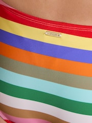 Joules Multi Stripe High Waisted Bikini Bottom - Image 7 of 9
