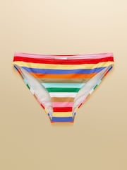 Joules Multi Stripe High Waisted Bikini Bottom - Image 9 of 9