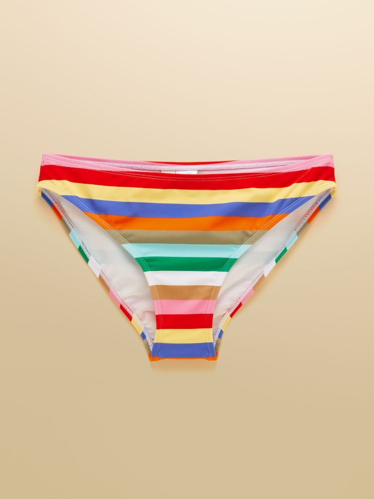 Joules Multi Stripe High Waisted Bikini Bottom - Image 9 of 9