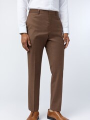Ted Baker Tailoring Slim Natural Eliot Sunbaked Flannel Trousers - Image 1 of 3