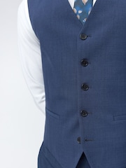 Ted Baker Tailoring Blue Performance Panama Waistcoat - Image 3 of 3