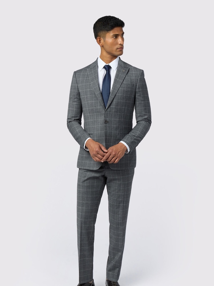 Ted Baker Tailoring Slim Grey Hilson Charc Text Jackets - Image 2 of 3 Ted Baker Tailoring Slim Grey Hilson Charc Text Jackets - Image 2 of 3