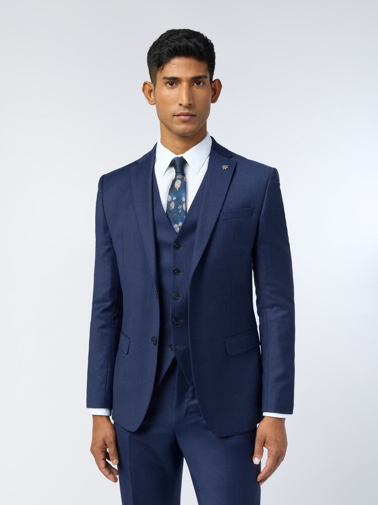 Ted Baker Tailoring Slim Blue Keats Flannel Jacket - Image 1 of 5