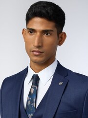 Ted Baker Tailoring Slim Blue Keats Flannel Jacket - Image 4 of 5