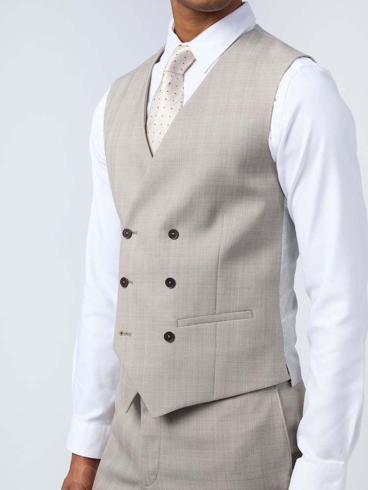 Ted Baker Tailoring Natural Donne Check Waistcoat - Image 2 of 2