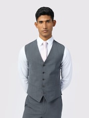 Ted Baker Tailoring Grey Performance Panama Waistcoat - Image 1 of 3