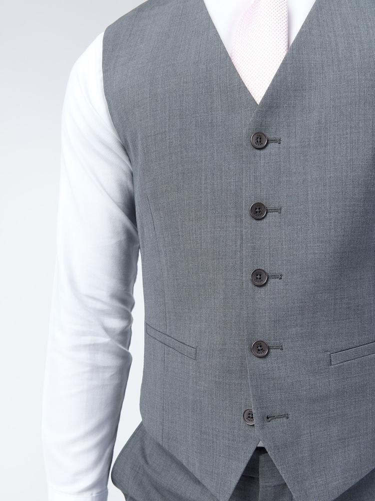 Ted Baker Tailoring Grey Performance Panama Waistcoat - Image 3 of 3